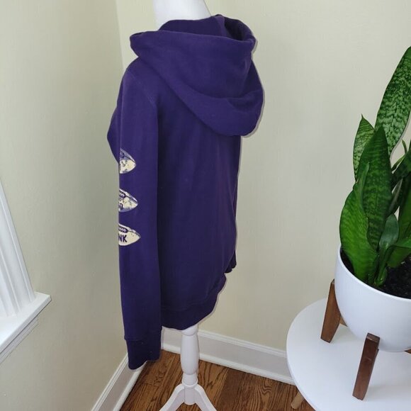 Pink University of Washington Huskey Zip Up Purple & Gold Hoodie Sweatshirt SZ S - Picture 5 of 15